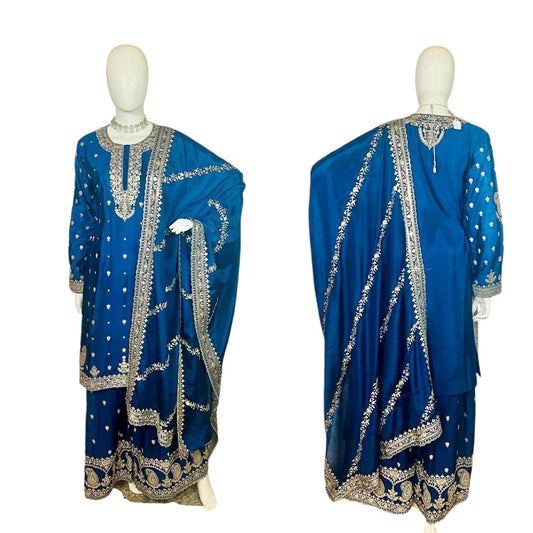 Blue Sharara suit