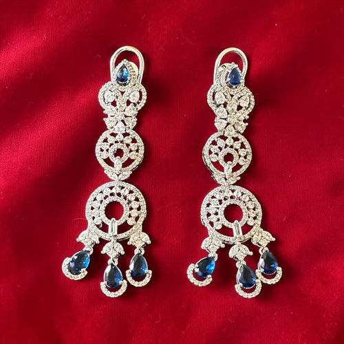 Blue ad earrings
