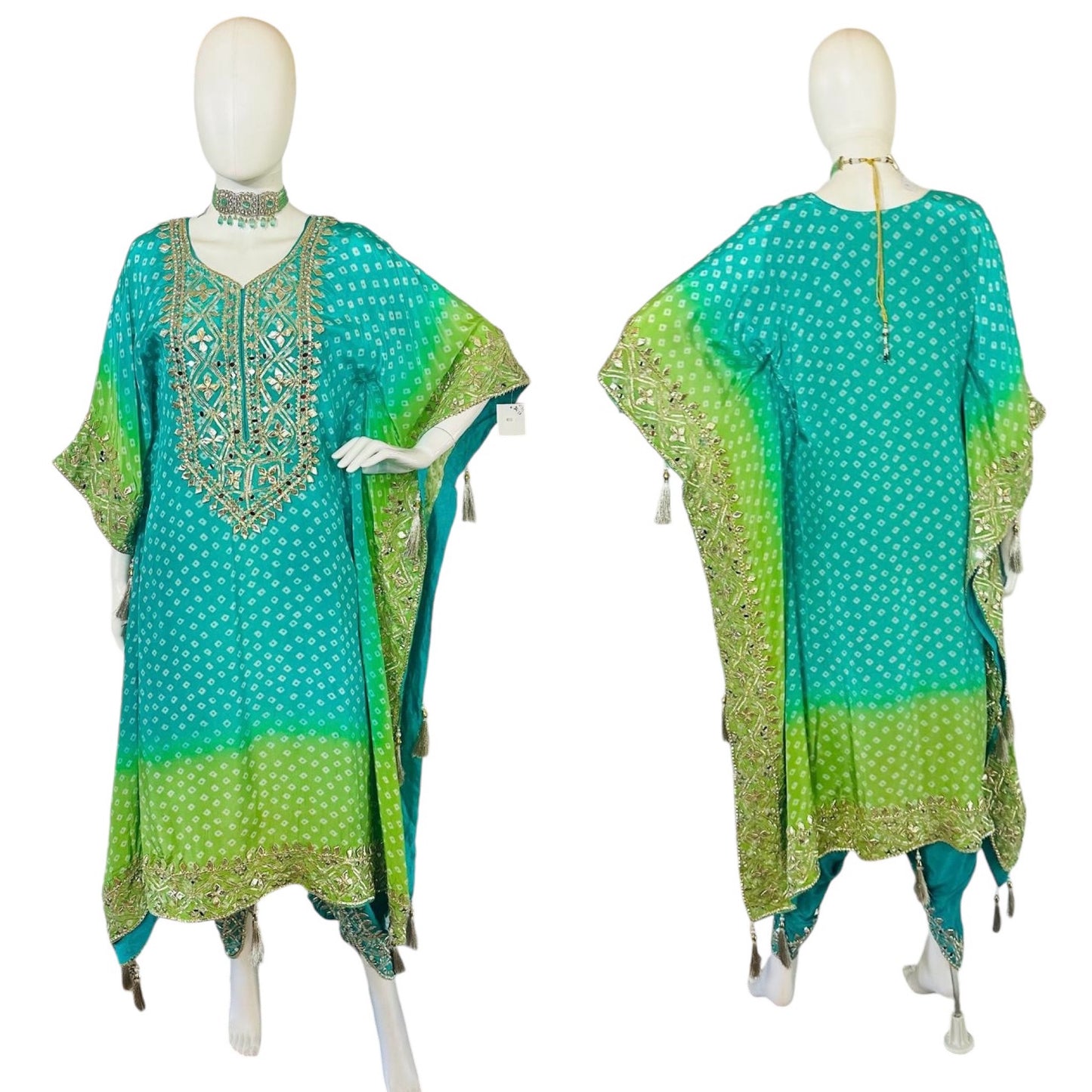 2-shaded kaftaan bandini set