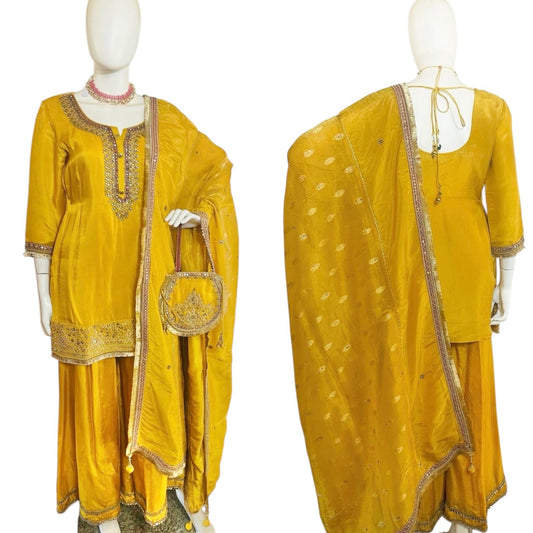 Mustard Sharara suit