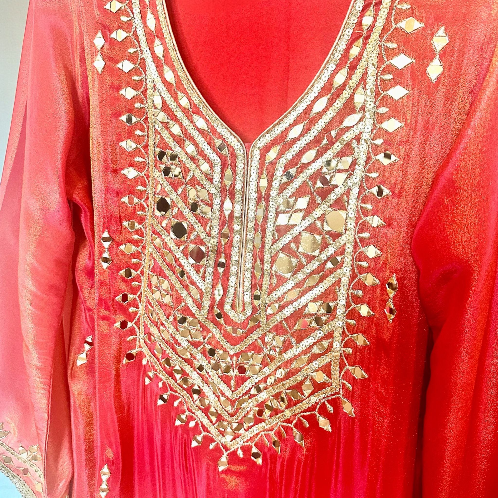 Rustish orange Sharara suit