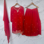 Red Sharara set