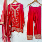 Red Farshi salwaar suit
