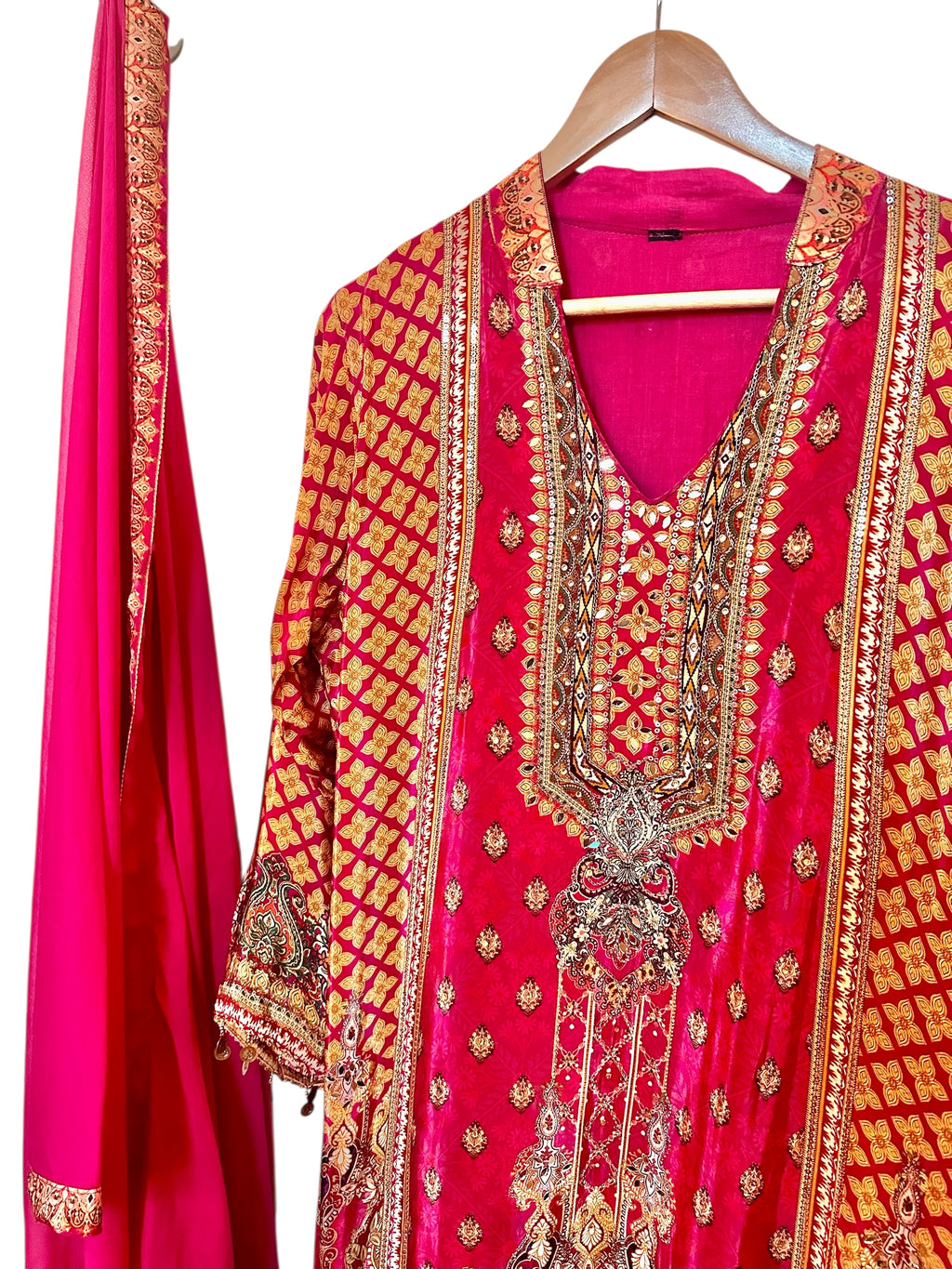Hot pink garara suit