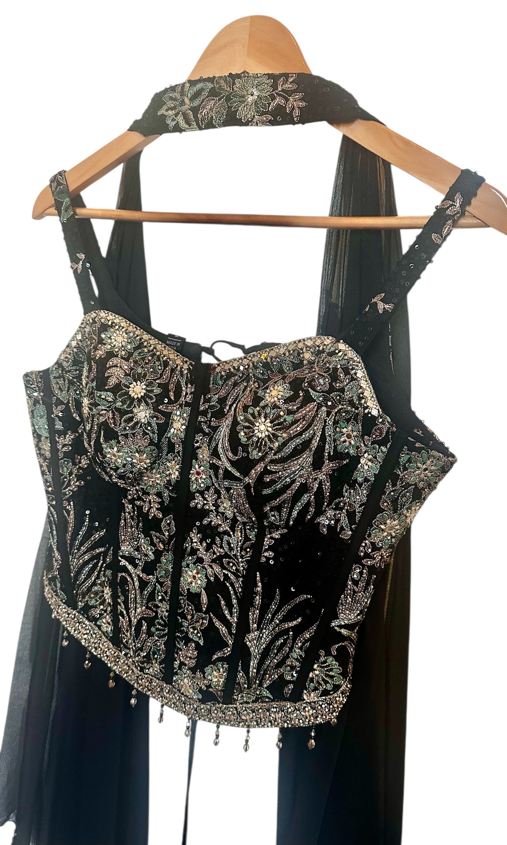 Black corset fusion set