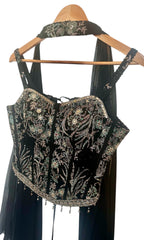 Black corset fusion set