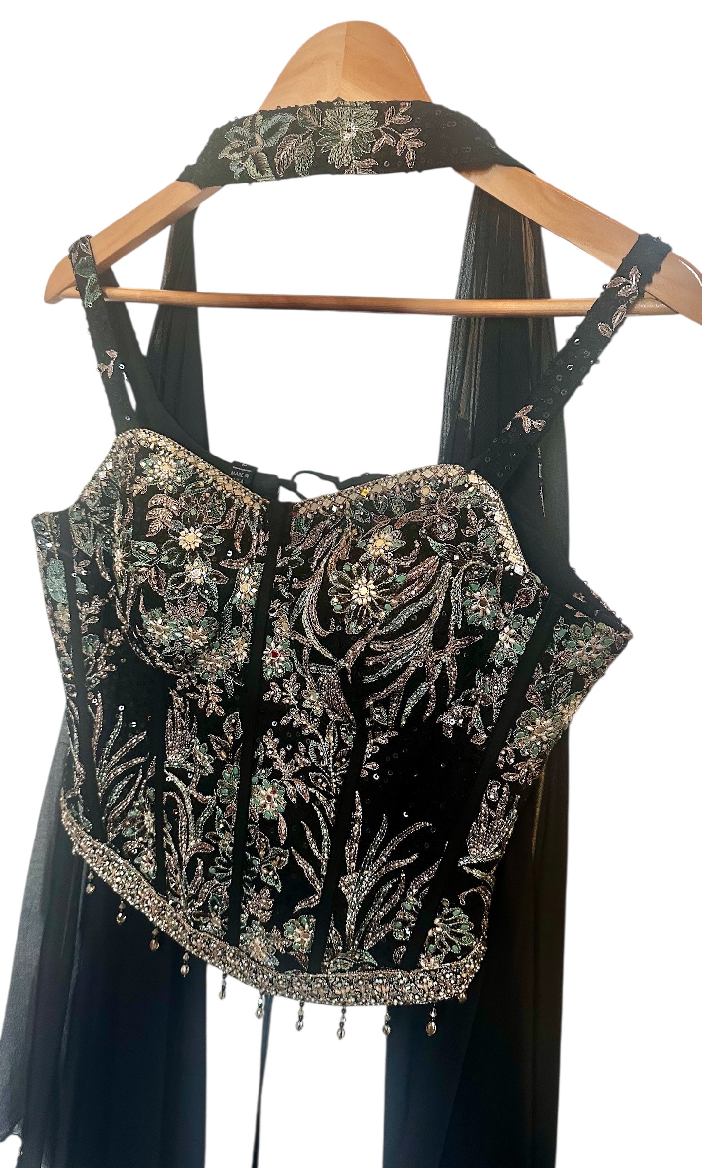 Black corset fusion set