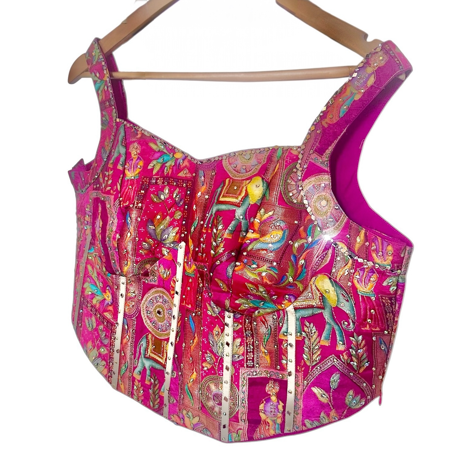 Fuchsia corset palazzo set