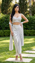Silver metallic fusion outfit