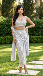 Silver metallic fusion outfit