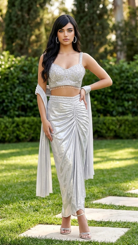 Silver metallic fusion outfit