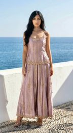 Lavender Sharara fusion set