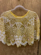 Yellow dhoti skirt outfit
