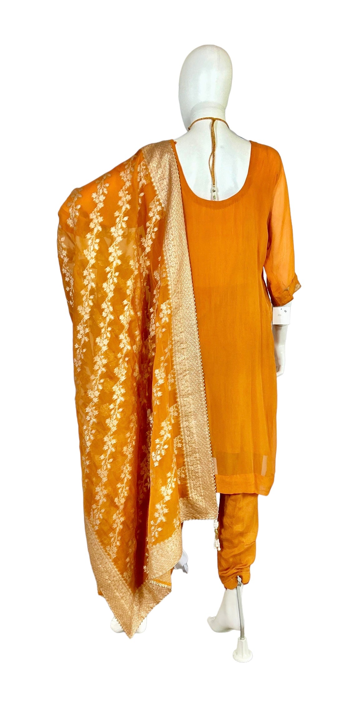 Orange Chanderi suit