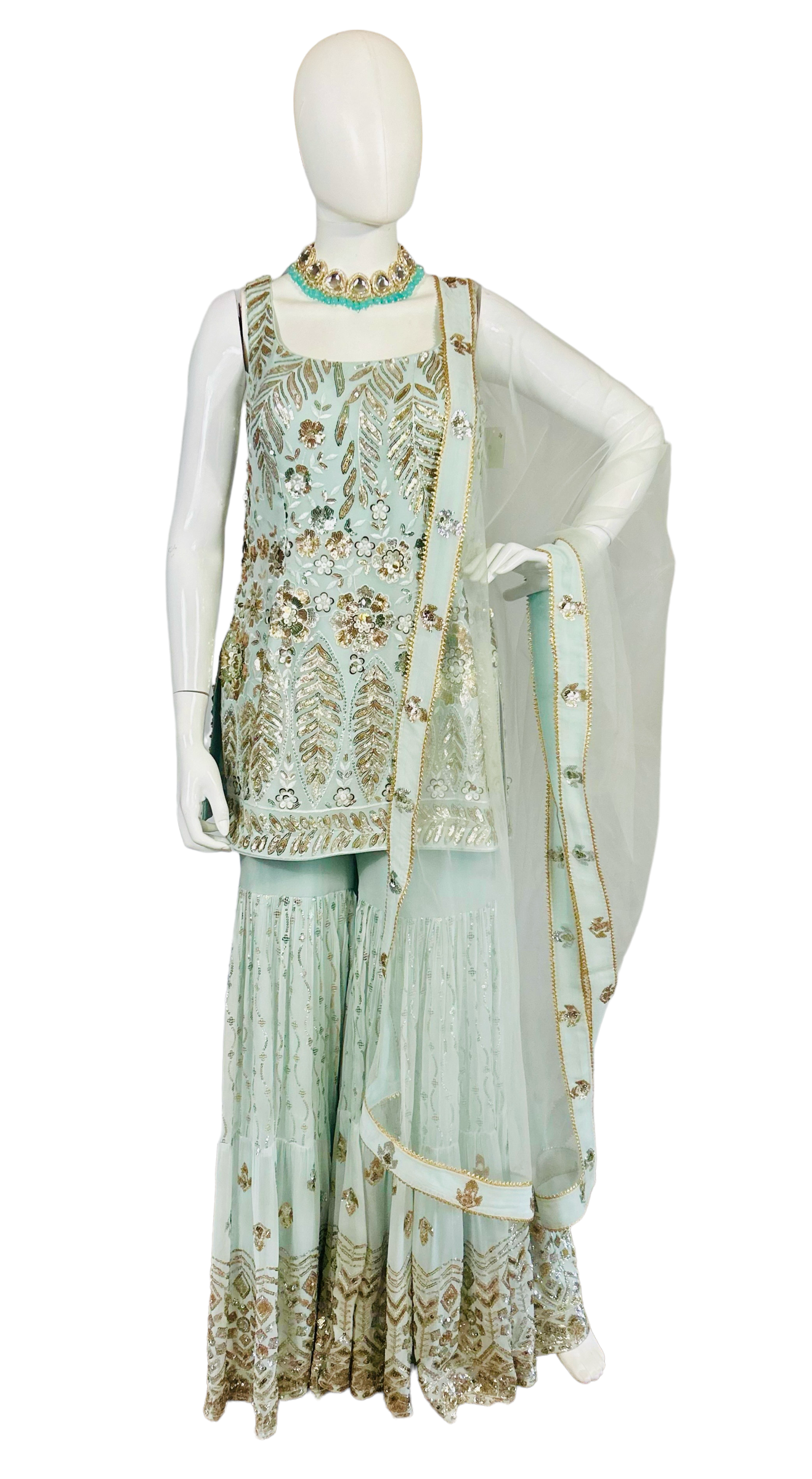 Light blue garara suit