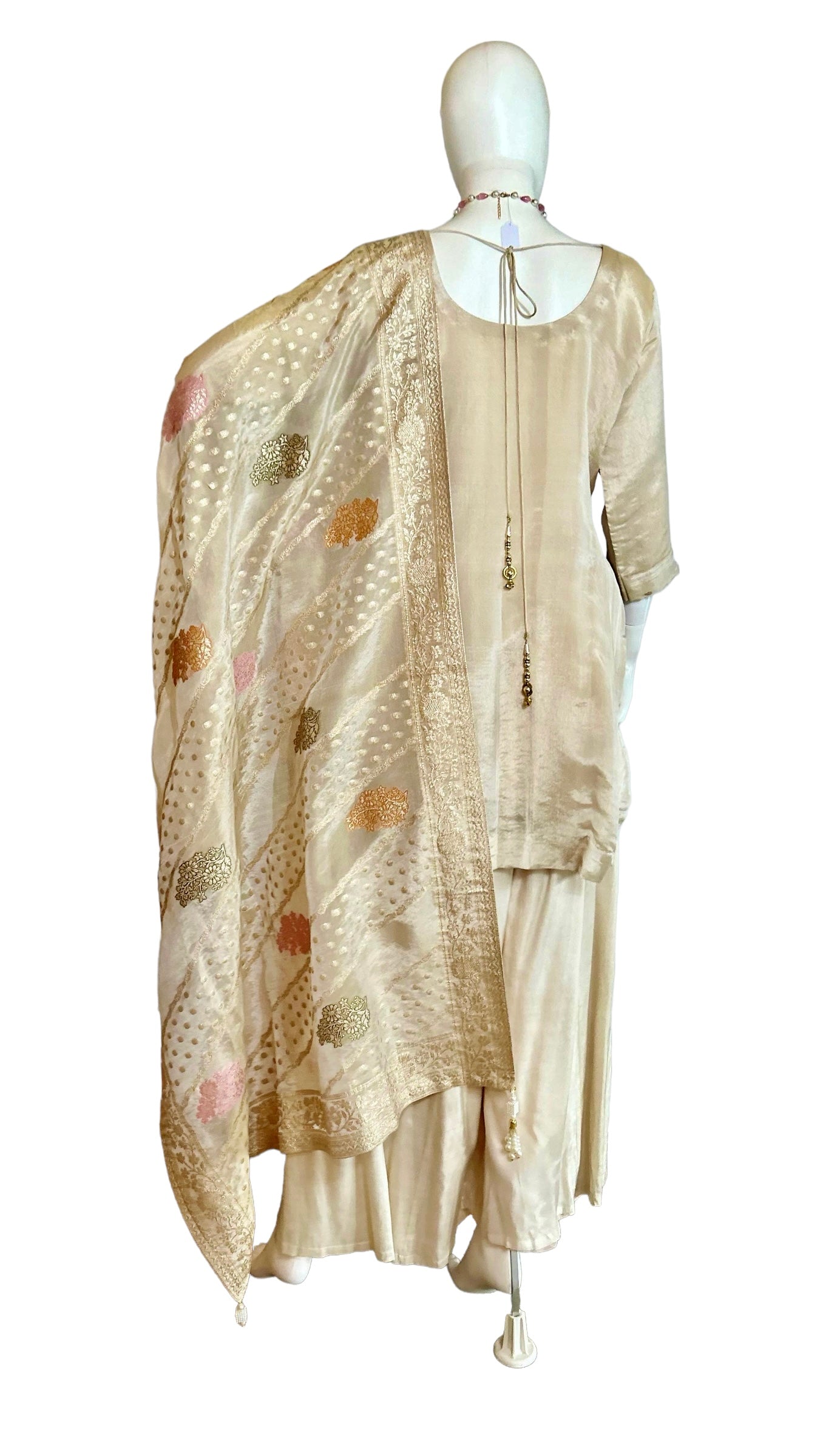 Beige sharara suit