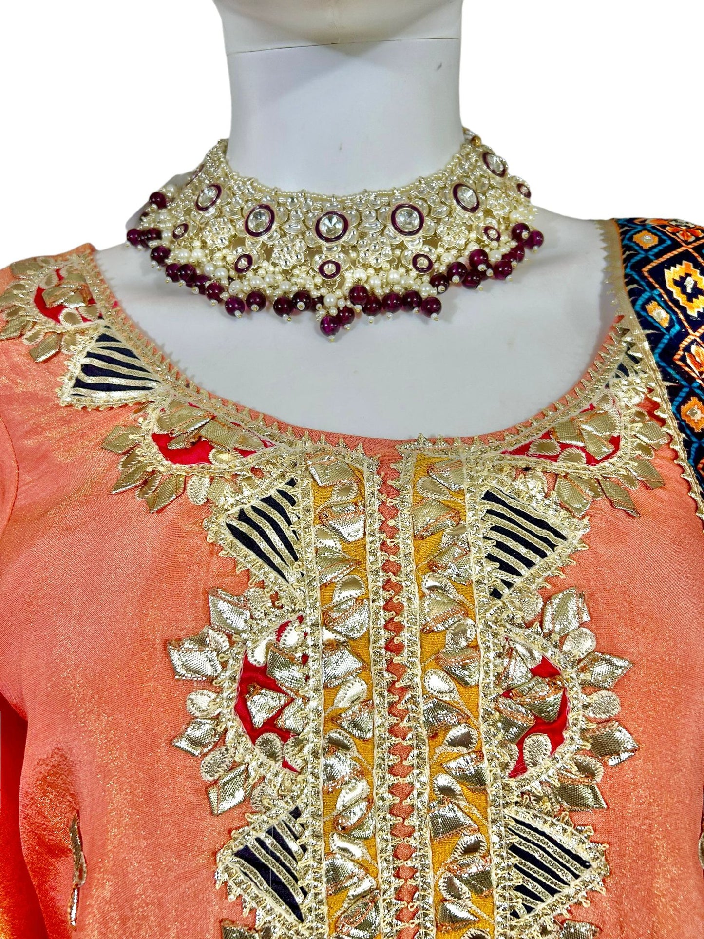 Rustish orange sharara suit