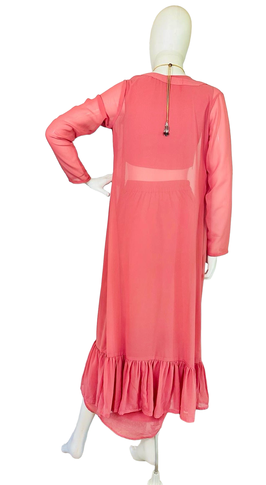 Pink dhoti set