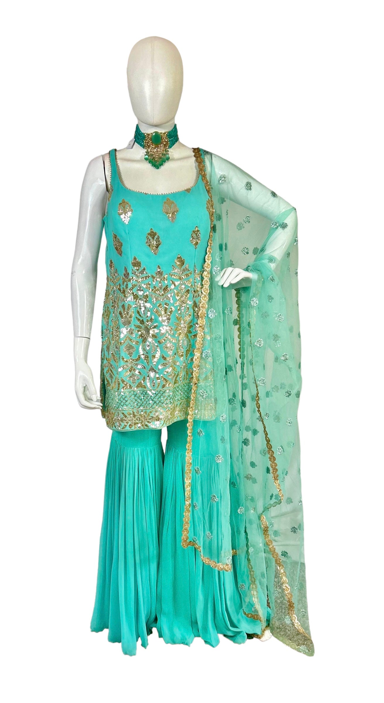 Turquoise garara set