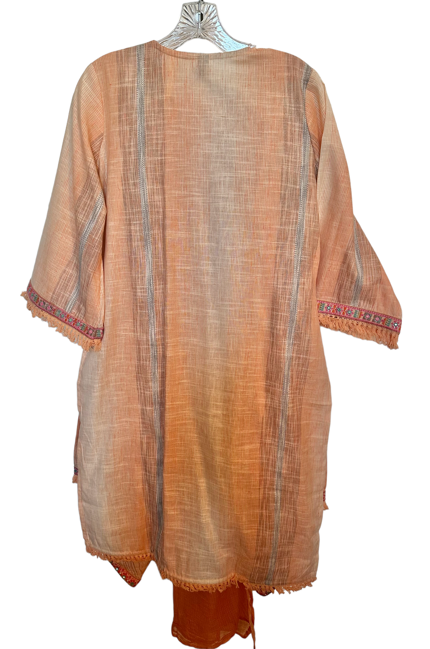 Orange/beige cotton suit