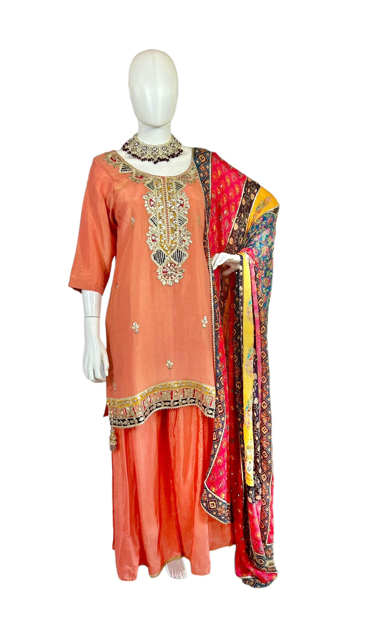 Rustish orange sharara suit