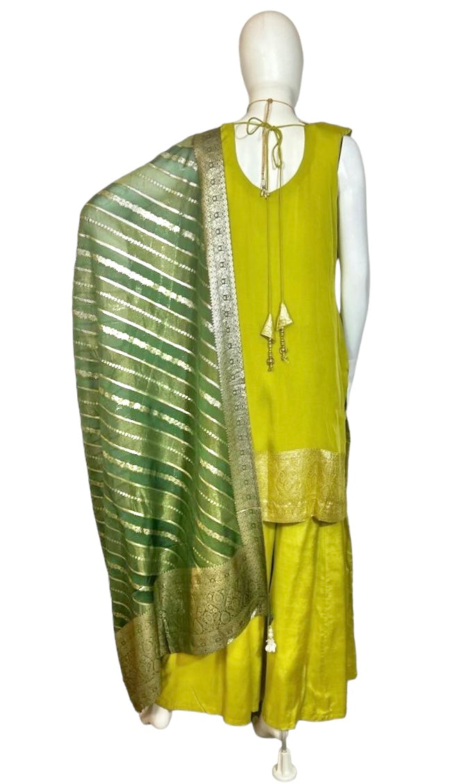 Lime green sharara suit