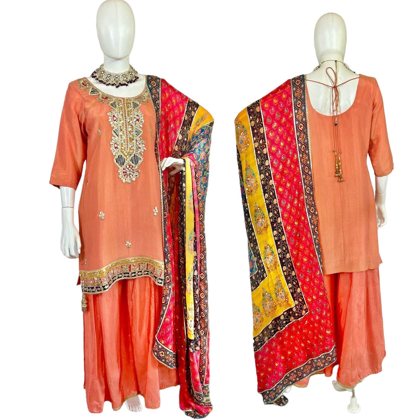 Rustish orange sharara suit