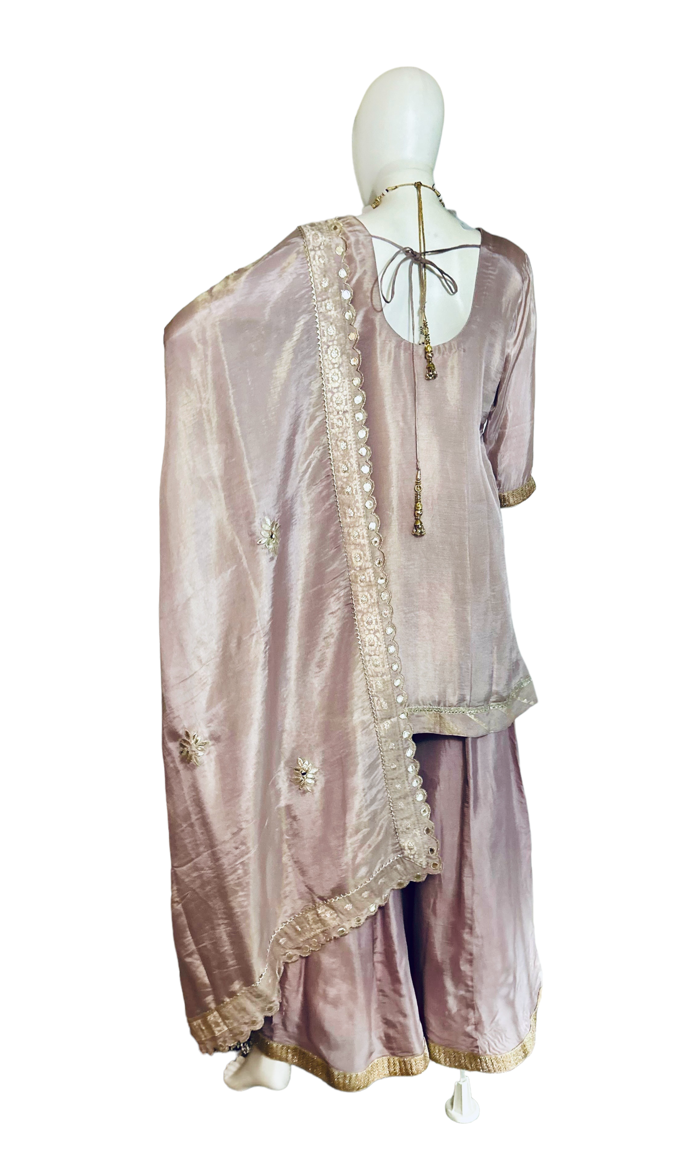 Mauve tissue Sharara suit