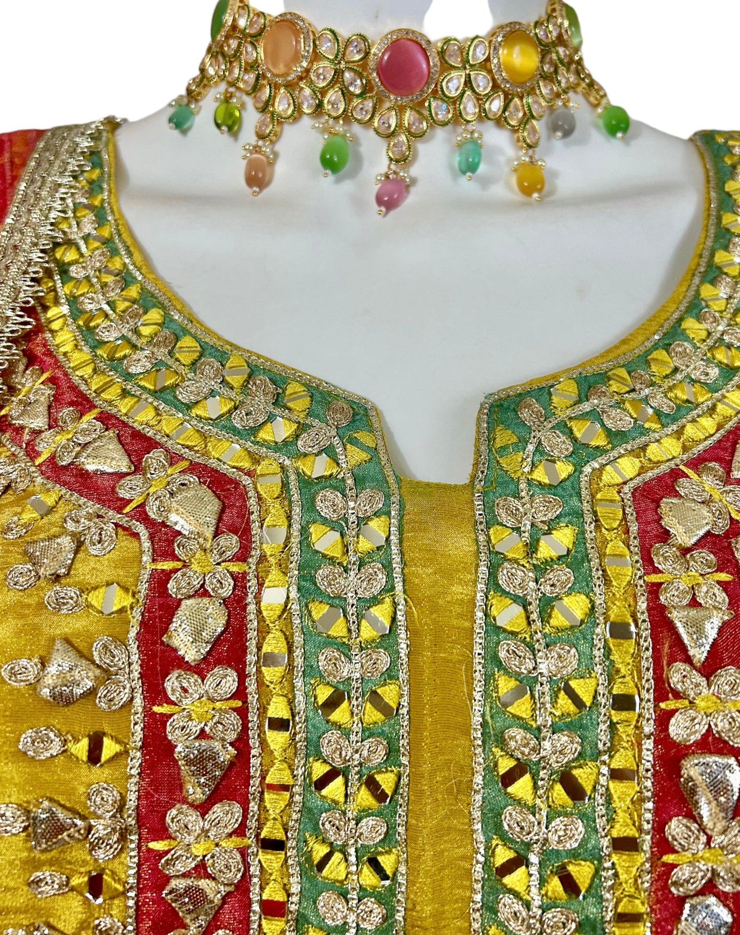 Mustard yellow sharara suit