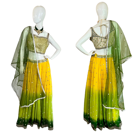 Two-shaded georgette Lehenga