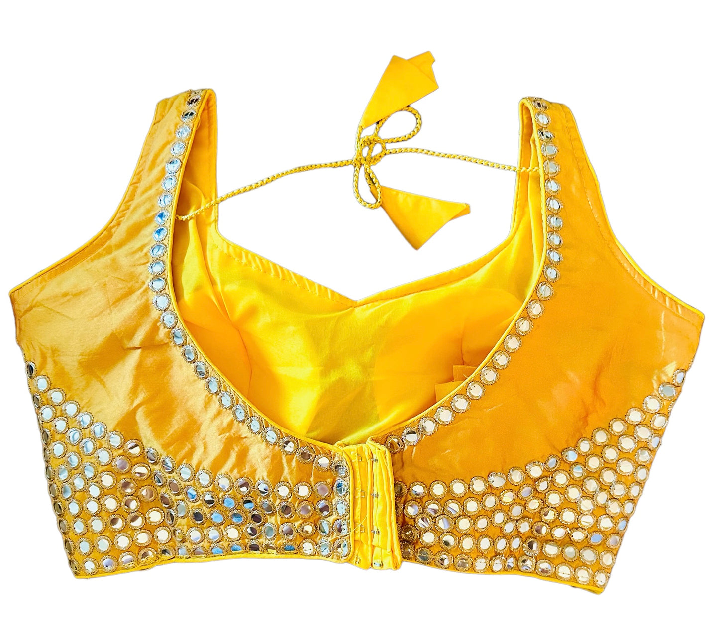 Yellow silk blouse