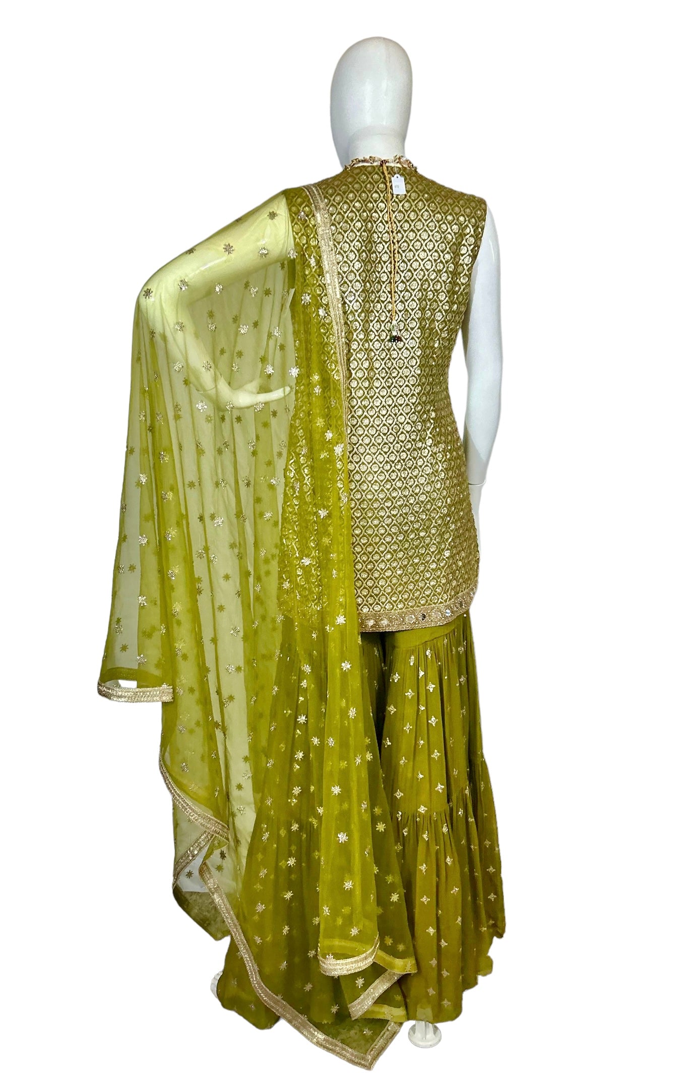 Mehndi green sequins Sharara