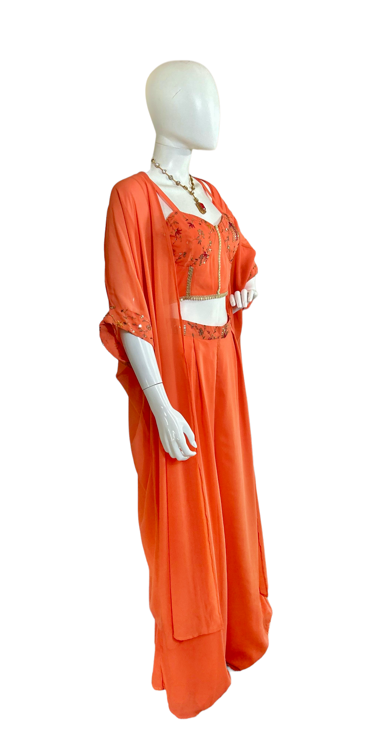 Orange fusion palazzo set