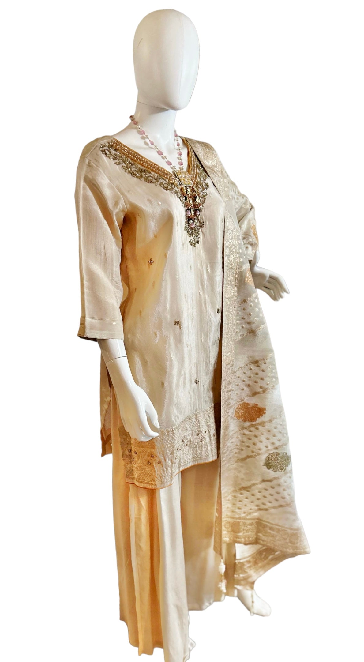 Beige sharara suit