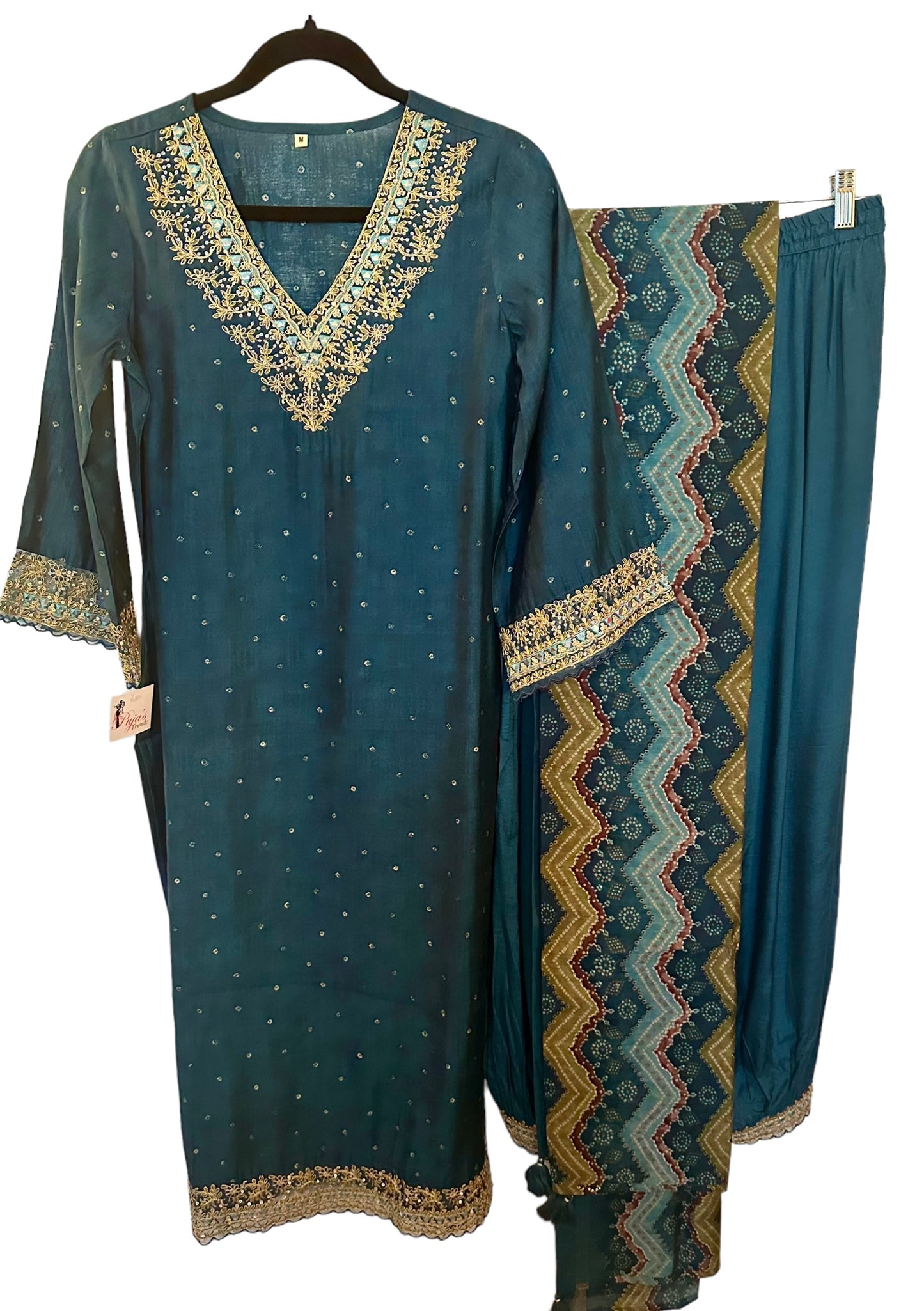 Blue muslin suit