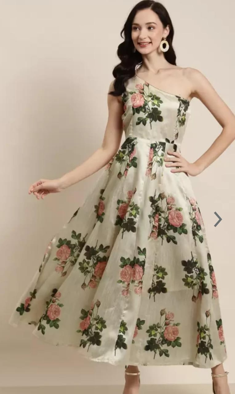 Ivory floral dress