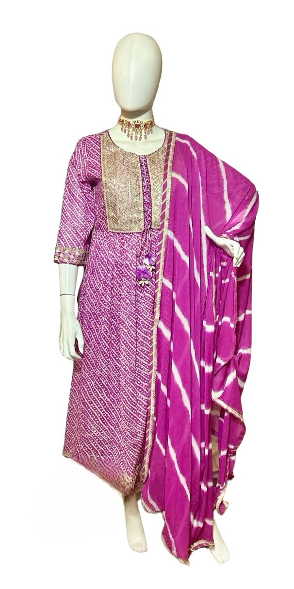 Mauve cotton suit