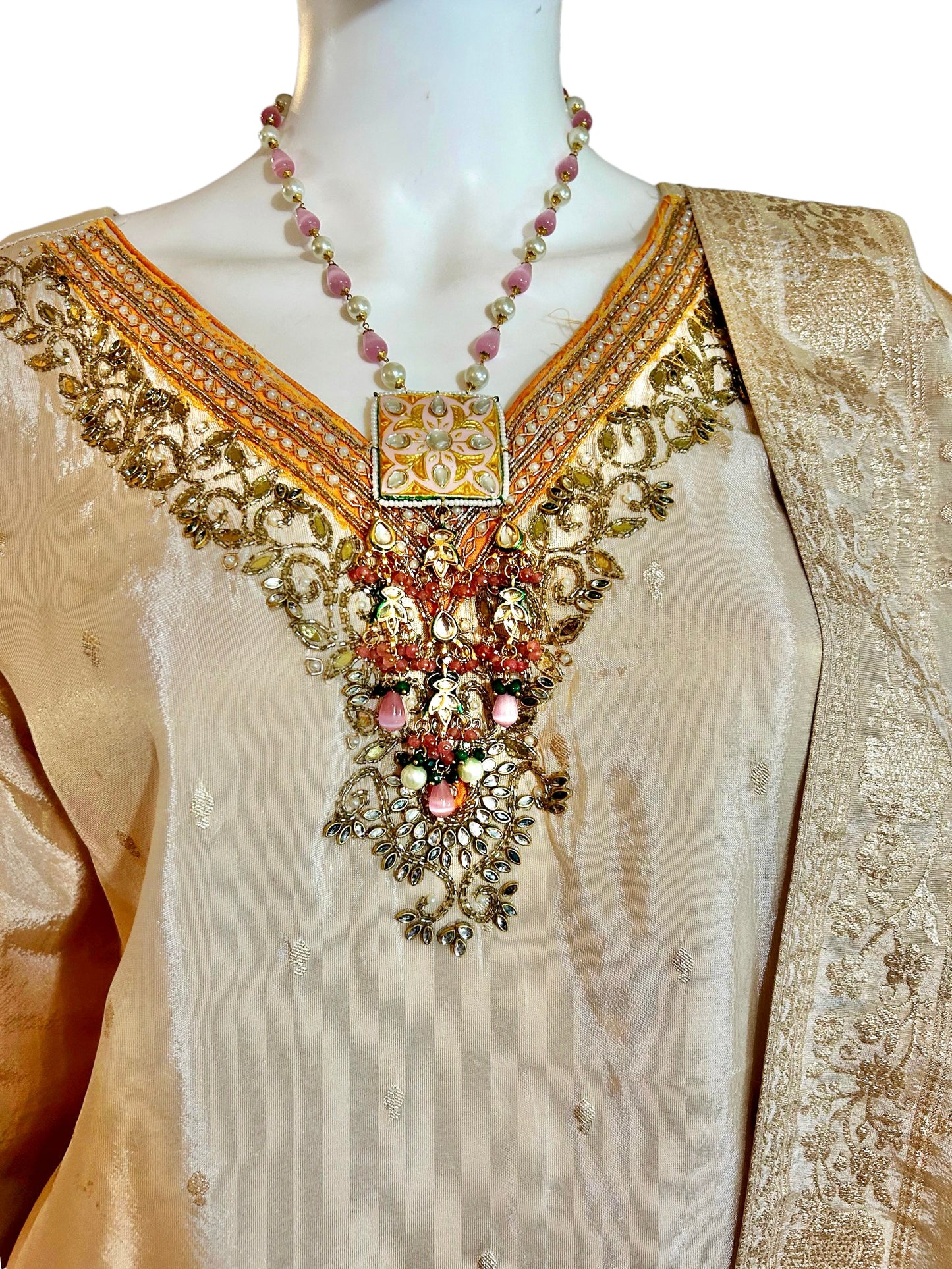 Beige sharara suit