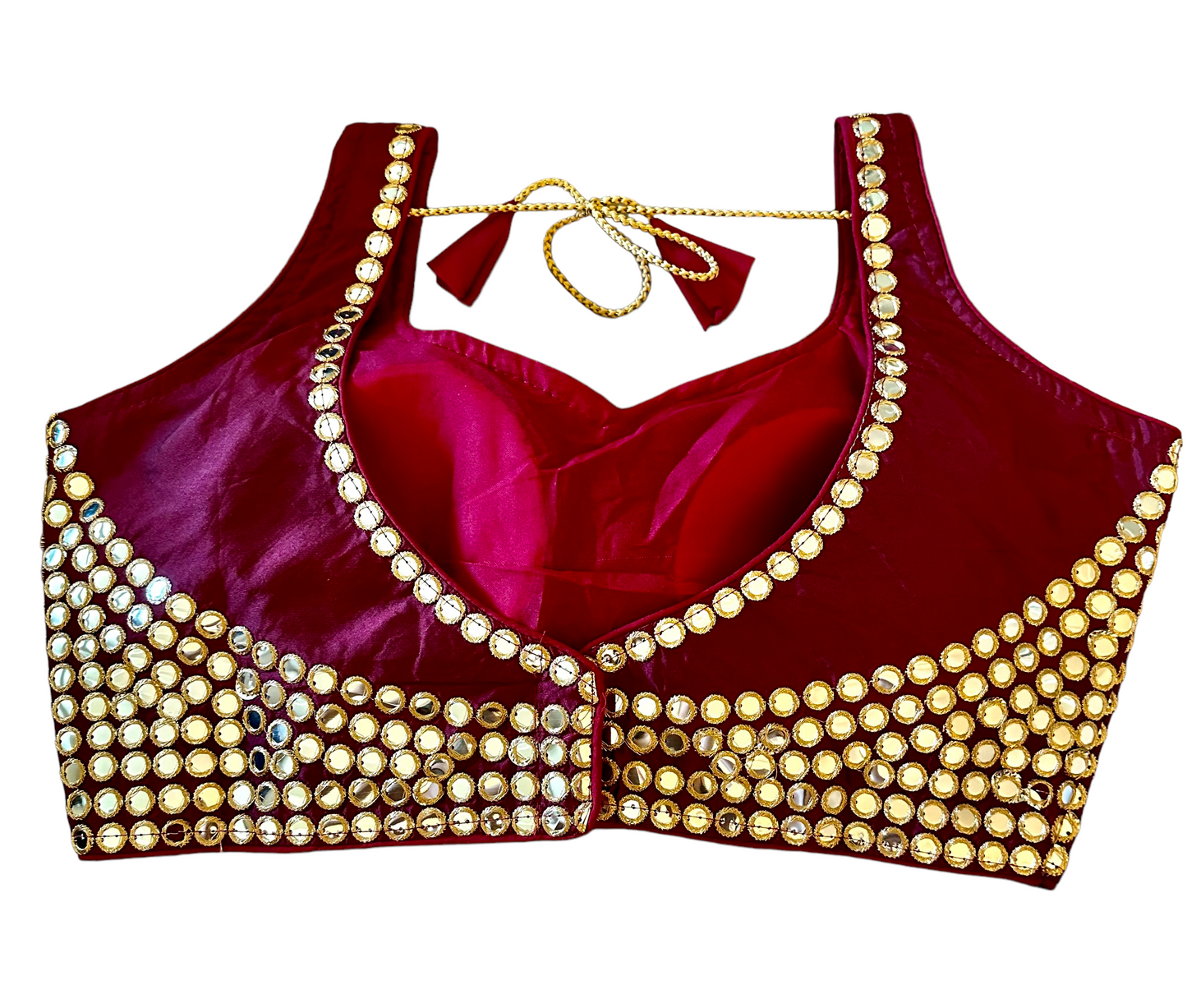 Maroon silk blouse