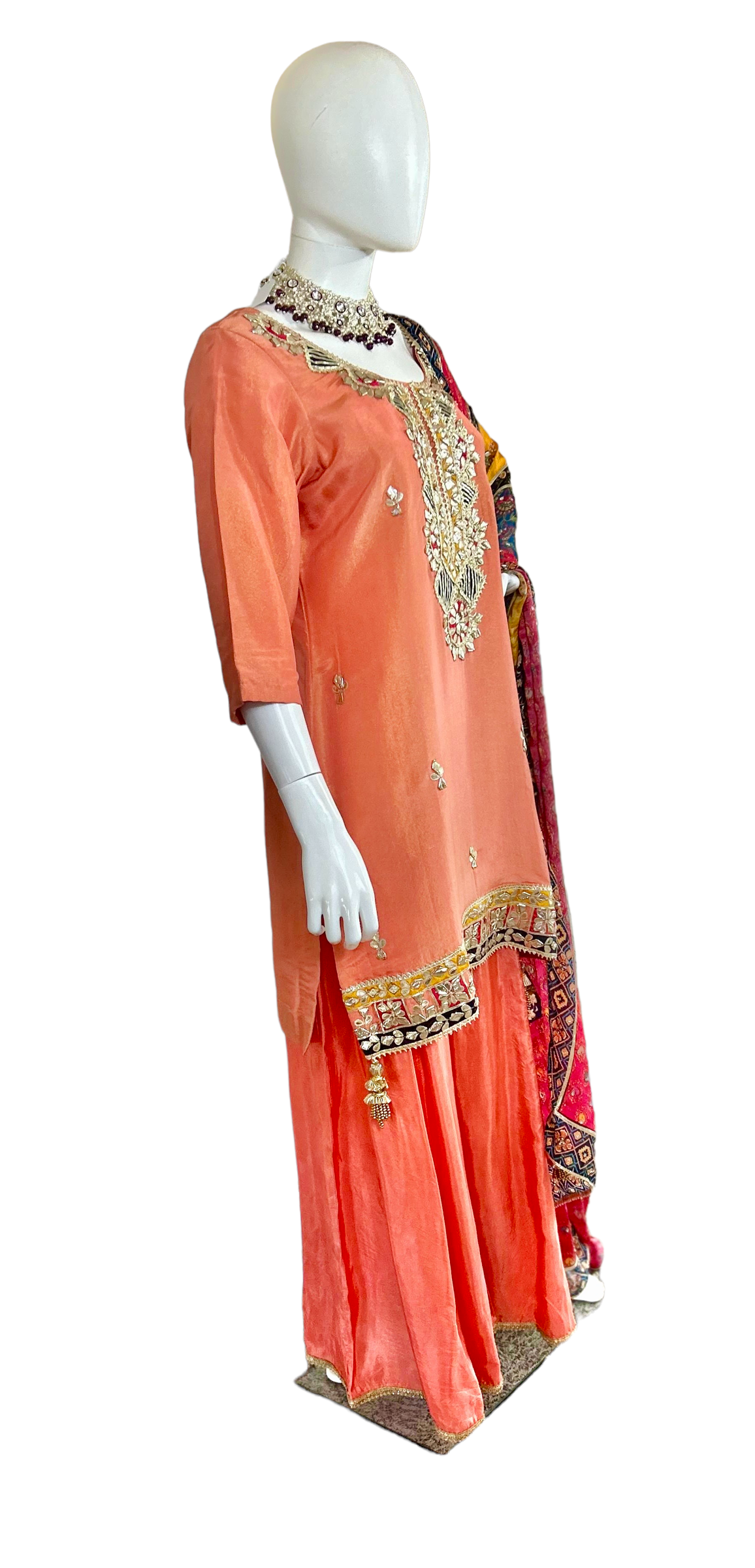 Rustish orange sharara suit