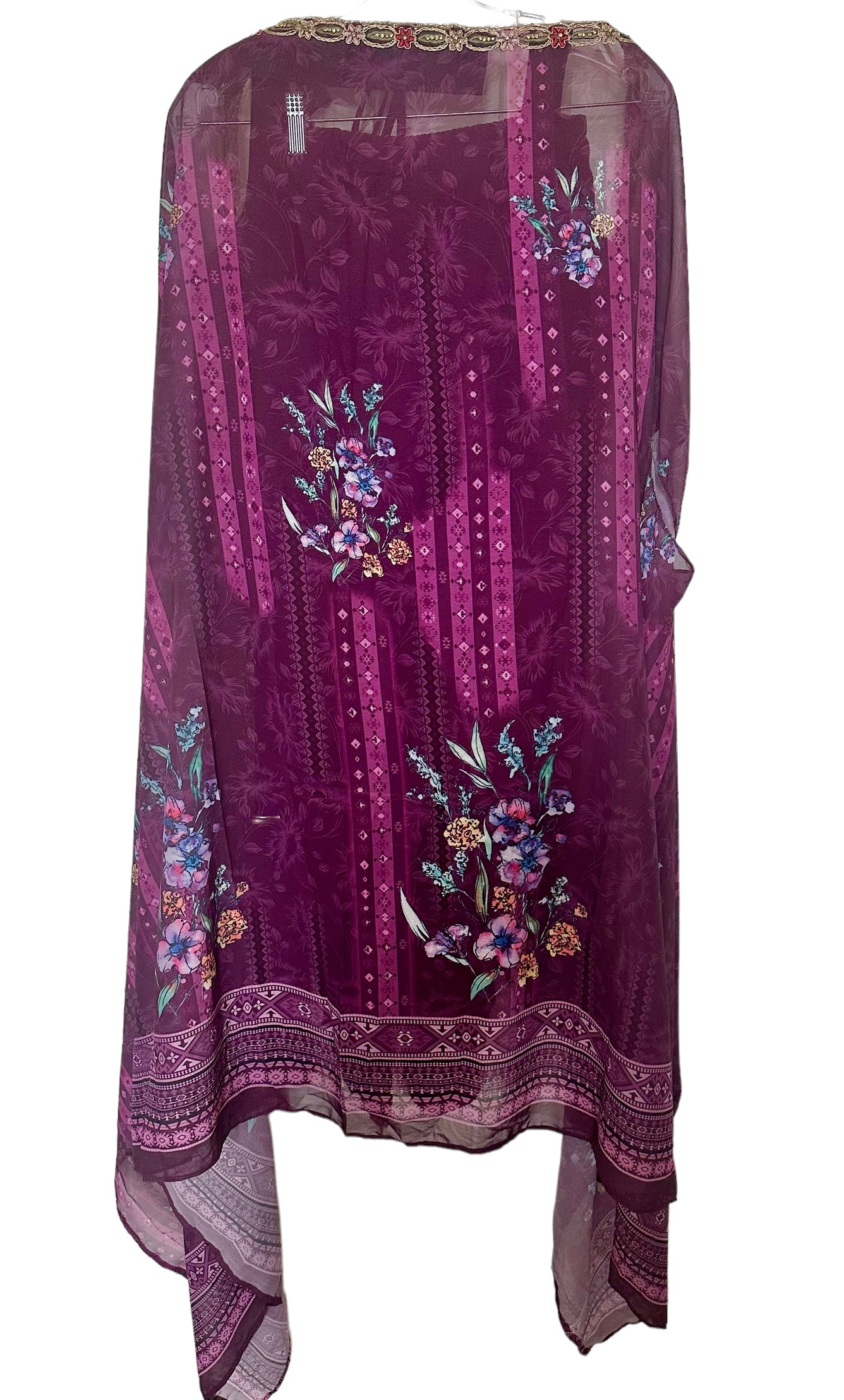 Purple dhoti set