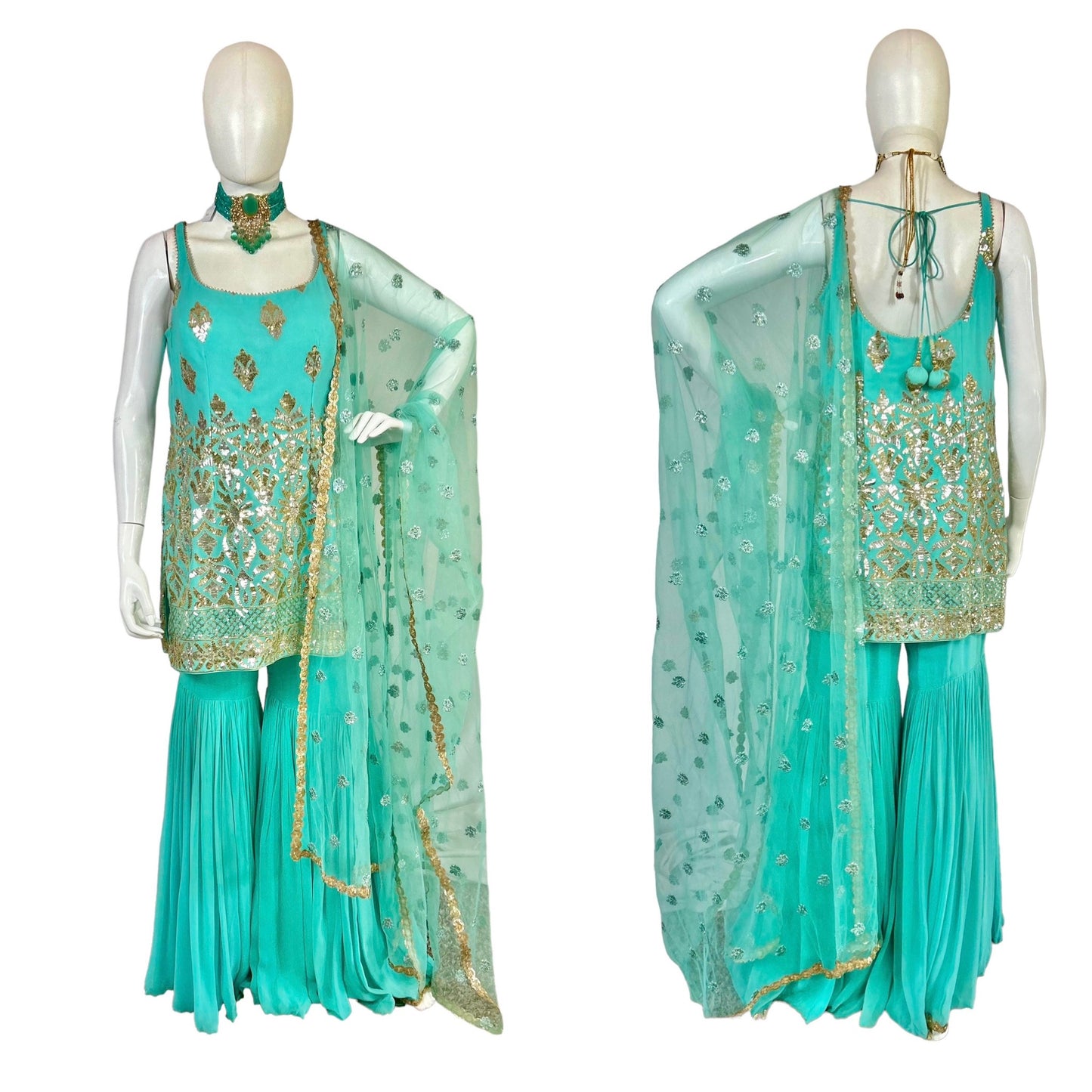 Turquoise garara set