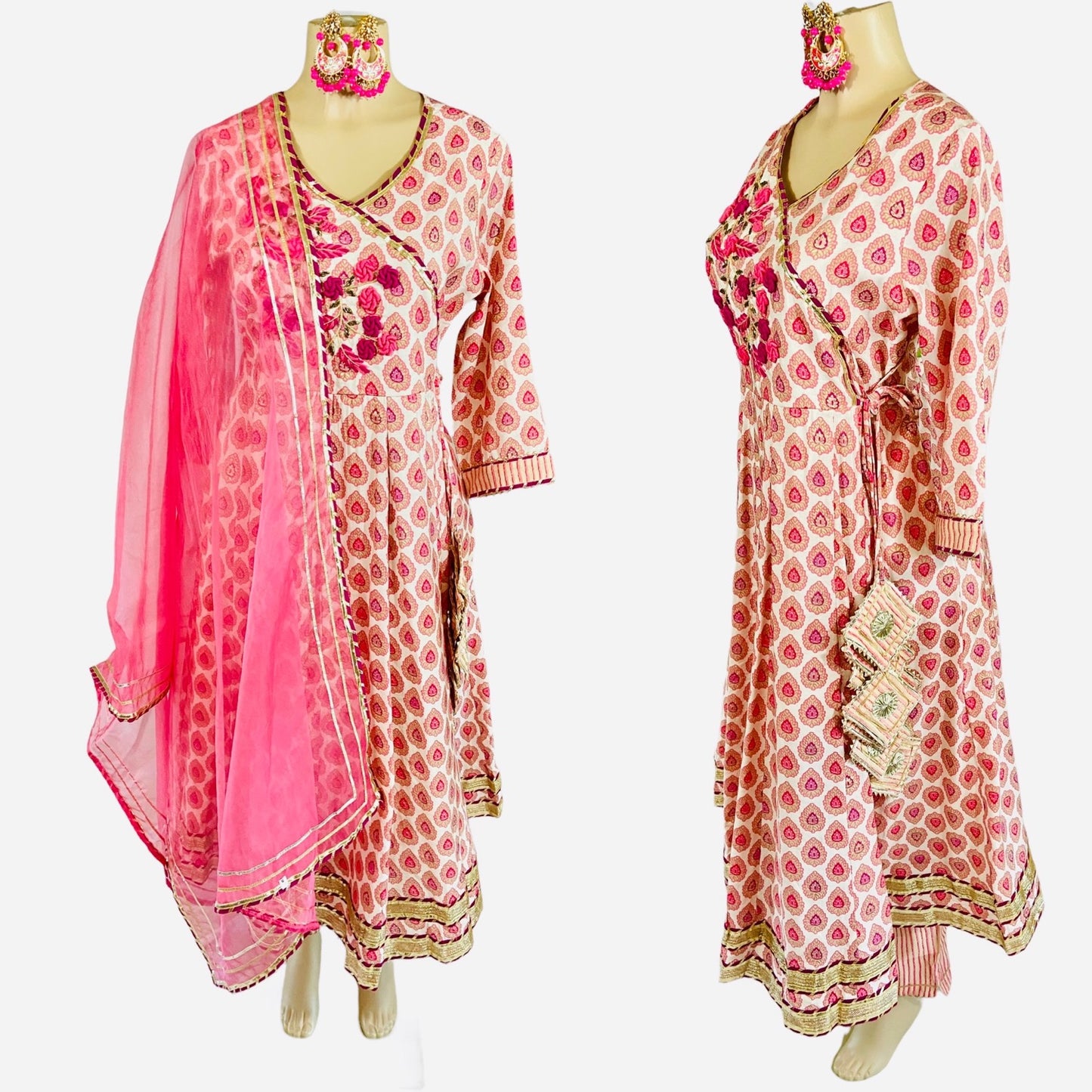 Angrakha cotton suit