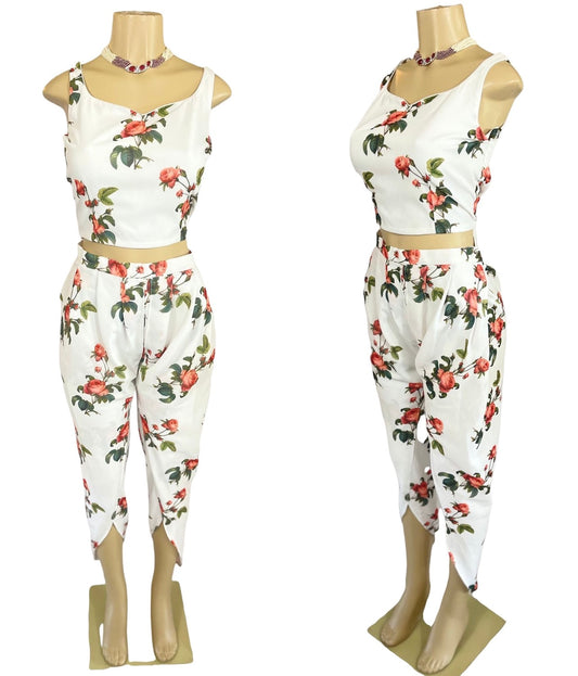 Floral printed fusion set