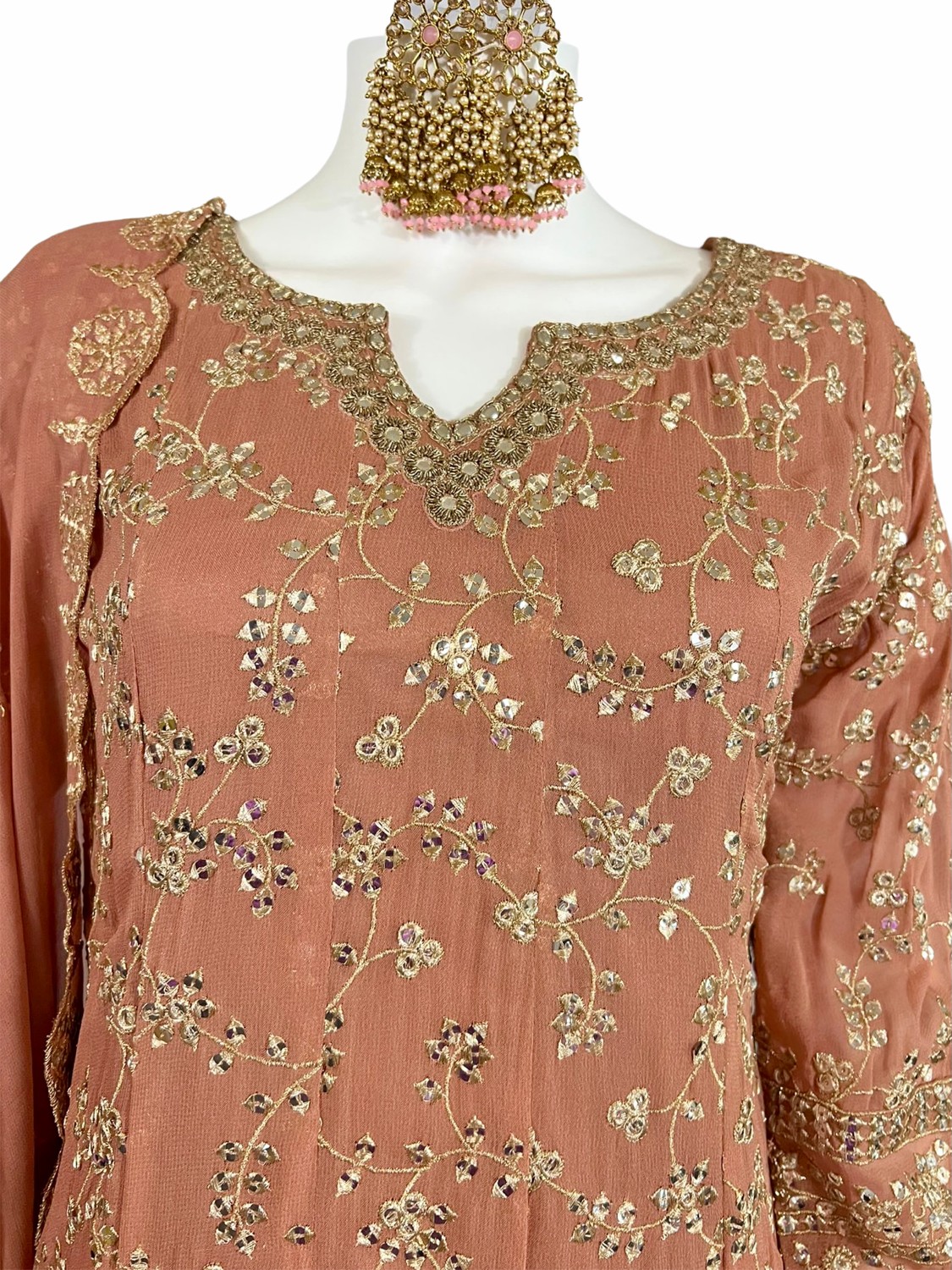 Sequins georgette anarkali