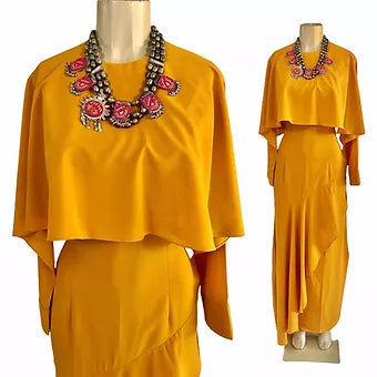 Mustard fusion dress