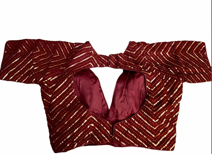 Maroon sequins blouse