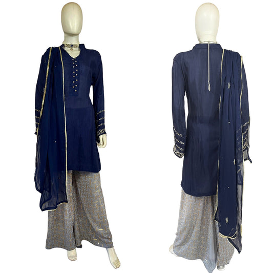 Blue/grey garara suit