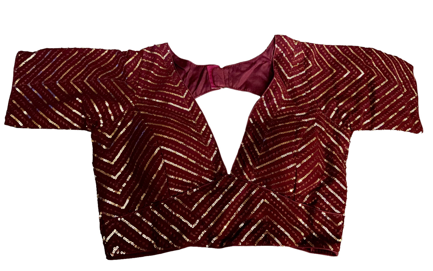 Maroon sequins blouse