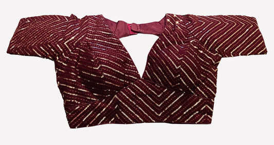 Maroon sequins blouse